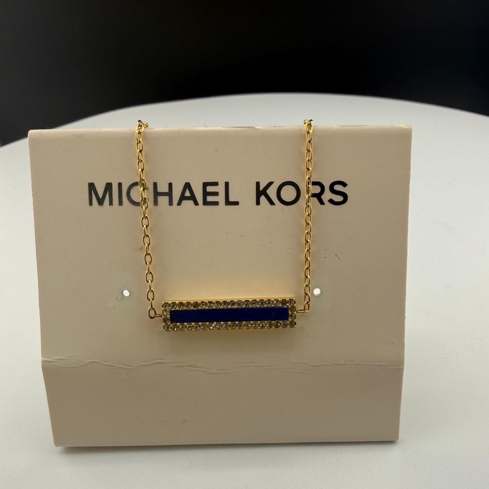 Michael Kors Goldtone Lapis and Crystal Bar Bracelet MKJ4249710